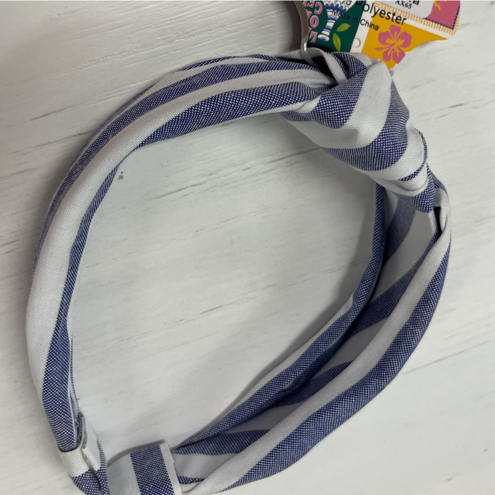 NWT ⚜️💙⚜️ Piper K Gorgeous Blue Striped Headband - Picture 10 of 10
